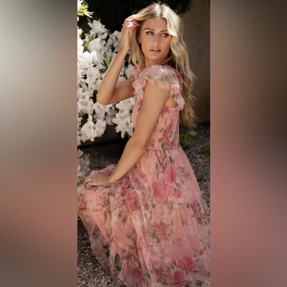 Baltic Born Pink Floral Midi Dress - Picture 2 of 8